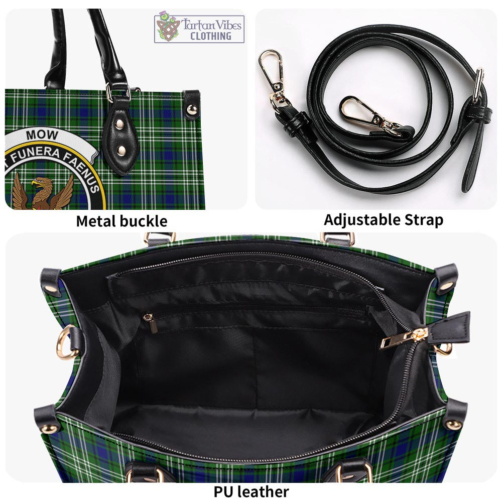 Tartan Vibes Clothing Mow Tartan Luxury Leather Handbags with Family Crest