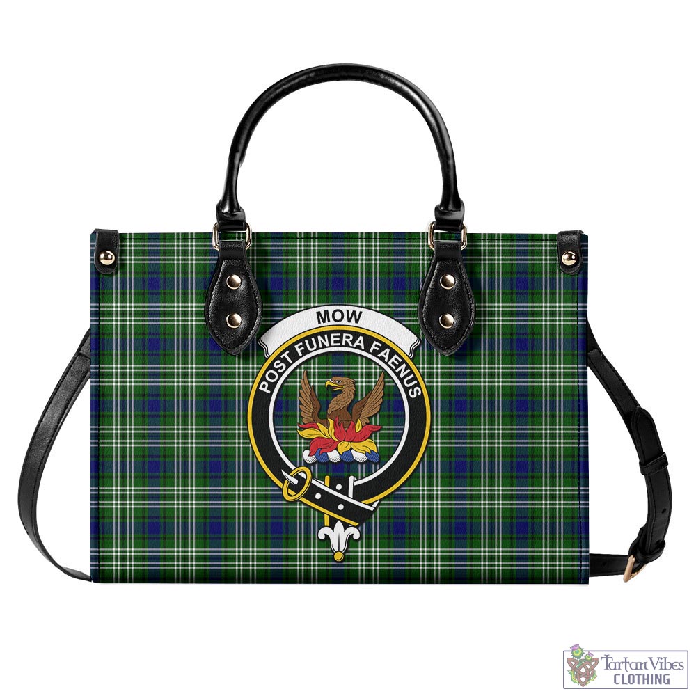 Tartan Vibes Clothing Mow Tartan Luxury Leather Handbags with Family Crest
