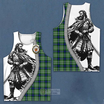 Mow Tartan Clan Crest Men's Tank Top with Highlander Warrior Celtic Style Men - Tartan Vibes Clothing