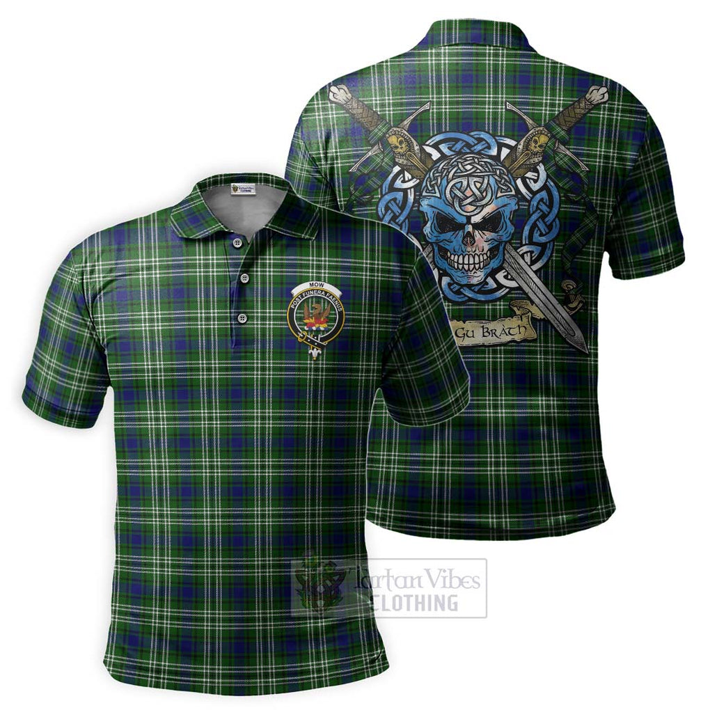 Mow Tartan Polo Shirt with Family Crest Celtic Skull Style Kid - Tartan Vibes Clothing