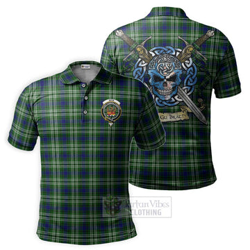 Mow Tartan Polo Shirt with Family Crest Celtic Skull Style Kid - Tartan Vibes Clothing