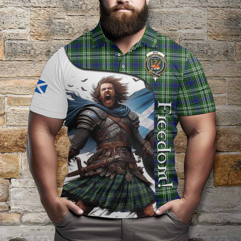 Mow Crest Tartan Polo Shirt Inspired by the Freedom of Scottish Warrior Kid - Tartan Vibes Clothing