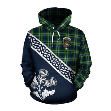 Mow Tartan Cotton Hoodie Featuring Thistle and Scotland Map Pullover Hoodie XS - Tartan Vibes Clothing