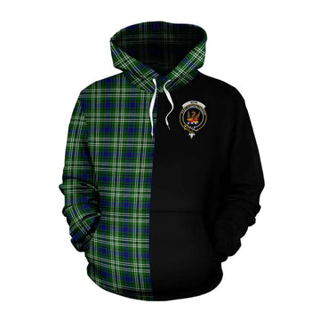 Mow Tartan Cotton Hoodie with Family Crest and Half Of Me Style Pullover Hoodie XS - Tartan Vibes Clothing