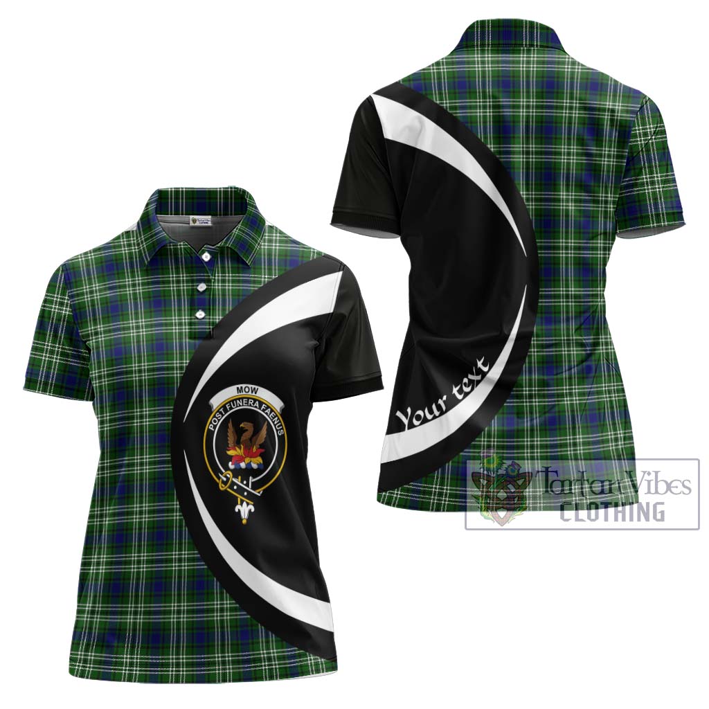Mow Tartan Women's Polo Shirt with Family Crest Circle Style Women - Tartan Vibes Clothing