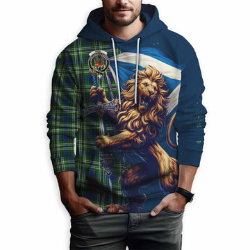 Mow Tartan Family Crest Hoodie with Scottish Majestic Lion Zip Hoodie - Tartan Vibes Clothing