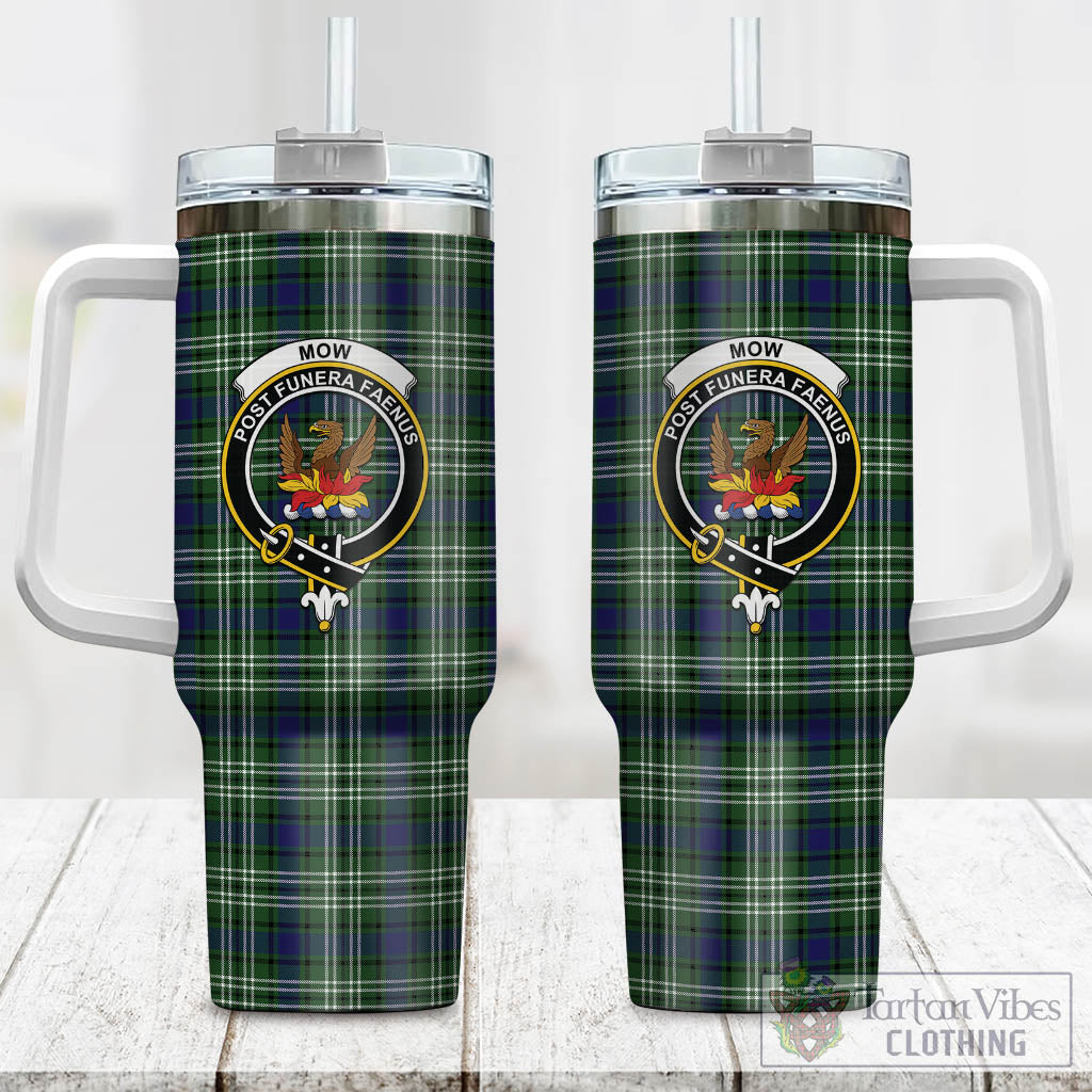 Mow Tartan Tumbler with Handle with Family Crest One Size 40 OZ - Tartan Vibes Clothing