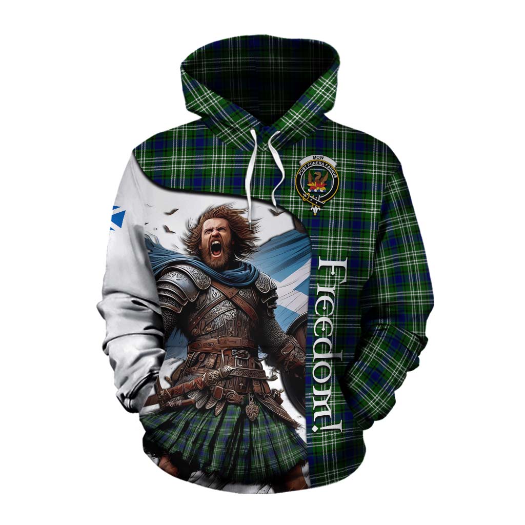 Tartan Vibes Clothing Mow Crest Tartan Cotton Hoodie Inspired by the Freedom of Scottish Warrior