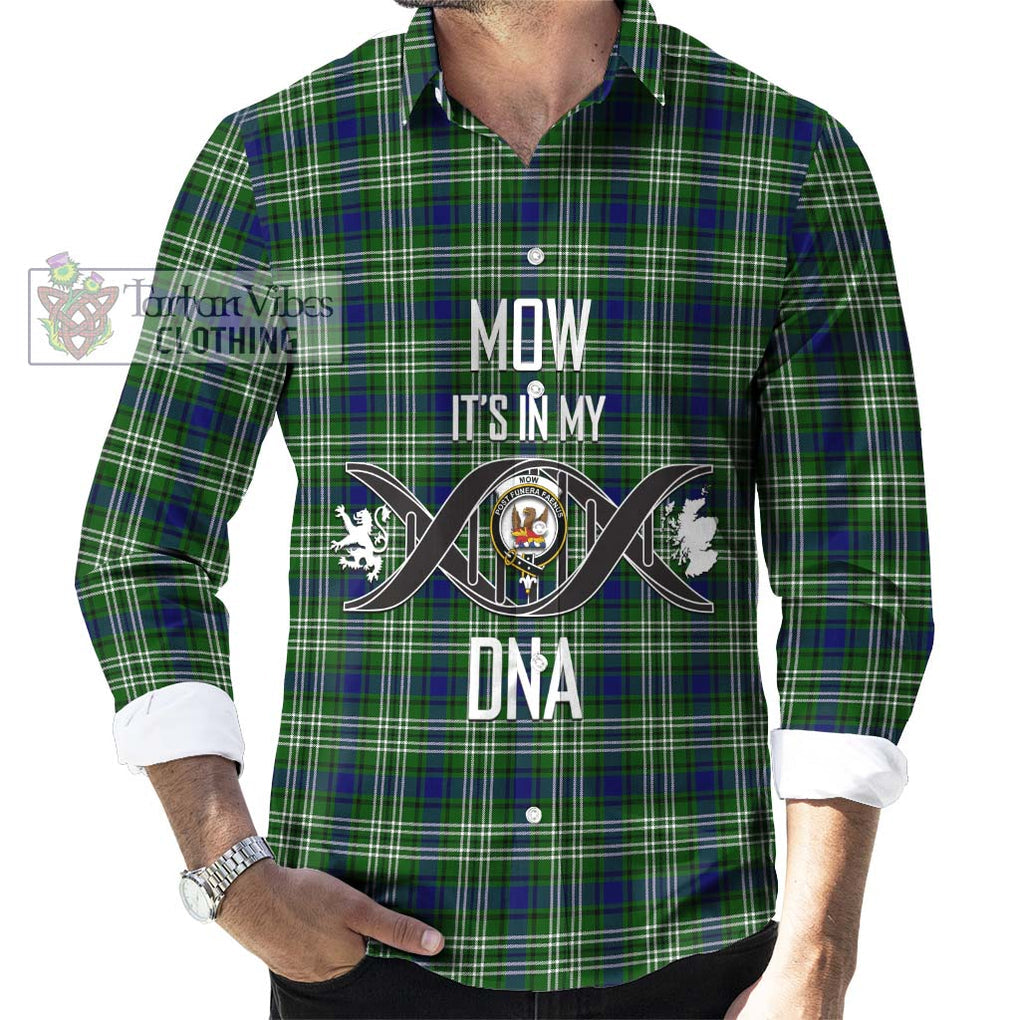 Mow Tartan Long Sleeve Button Shirt with Family Crest DNA In Me Style Men's Shirt S - Tartanvibesclothing Shop