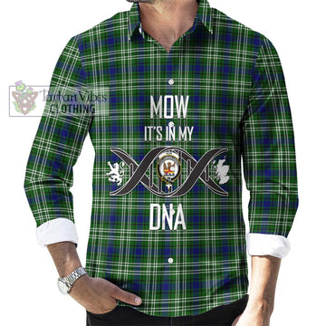 Mow Tartan Long Sleeve Button Shirt with Family Crest DNA In Me Style Men's Shirt S - Tartanvibesclothing Shop