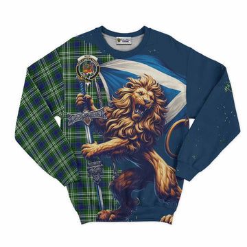 Mow Tartan Family Crest Sweatshirt with Scottish Majestic Lion Unisex - Tartan Vibes Clothing