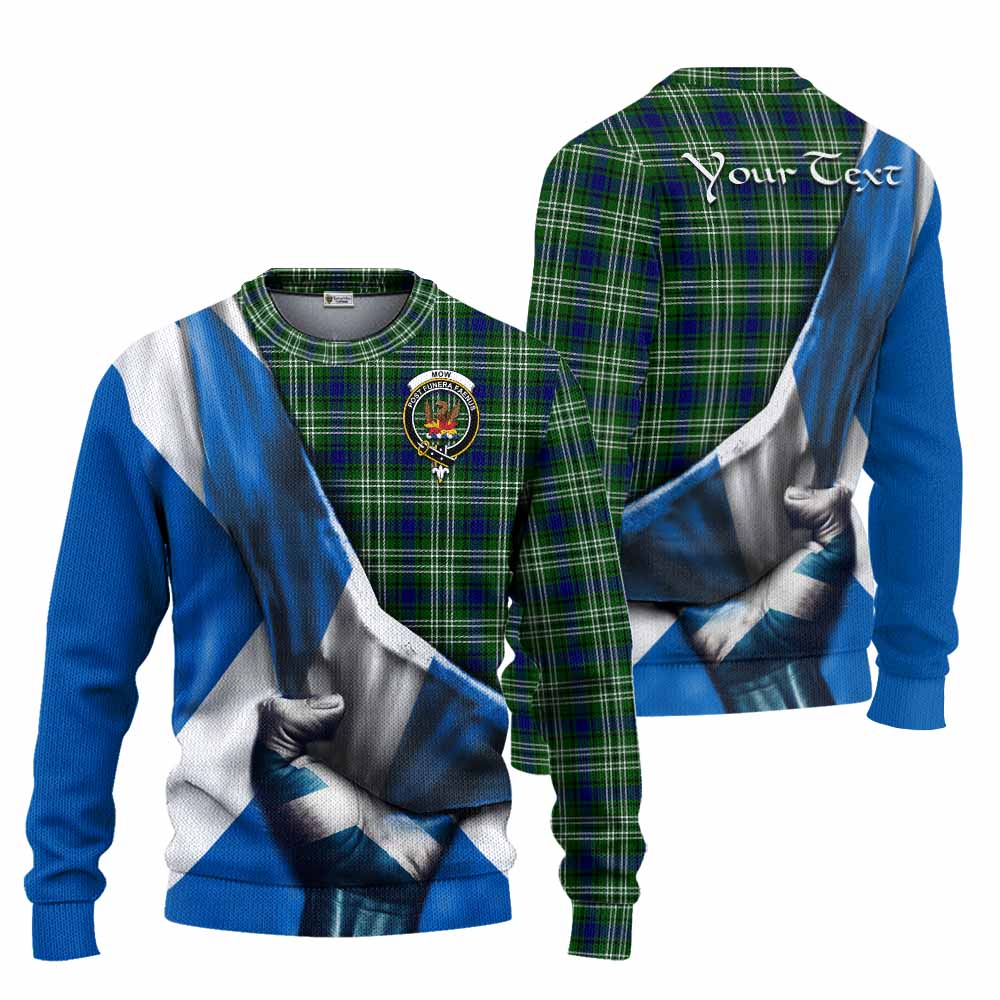 Mow Tartan Knitted Sweater with Family Crest Scotland Patriotic Style Unisex - Tartan Vibes Clothing