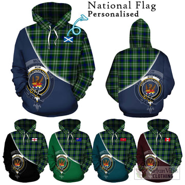 Mow Tartan Hoodie with Personalised National Flag and Family Crest Half Style Zip Hoodie - Tartan Vibes Clothing
