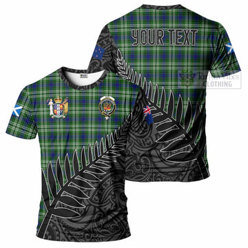 Tartan Vibes Clothing Mow Crest Tartan T-Shirt with New Zealand Silver Fern Half Style