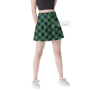 Mow Tartan Women's Plated Mini Skirt