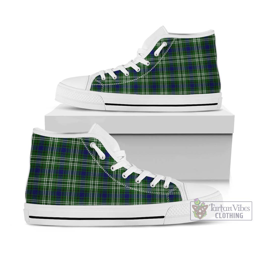 Mow Tartan High Top Shoes Kid High Top - White Sole - Tartan Vibes Clothing