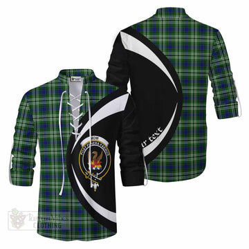 Mow Tartan Ghillie Kilt Shirt with Family Crest Circle Style Men - Tartan Vibes Clothing