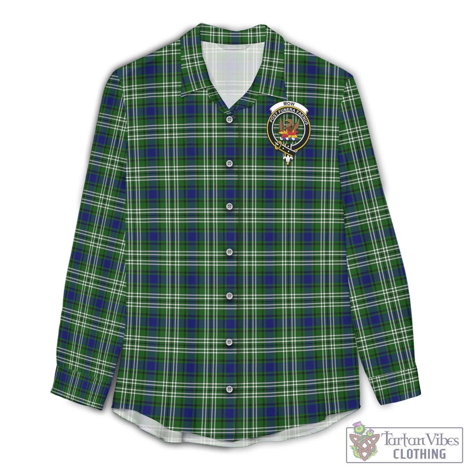 Mow Tartan Women's Casual Shirt with Family Crest Female - Tartan Vibes Clothing