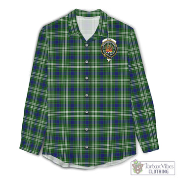 Mow Tartan Women's Casual Shirt with Family Crest Female - Tartan Vibes Clothing
