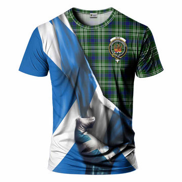 Tartan Vibes Clothing Mow Tartan T-Shirt with Family Crest Scotland Patriotic Style