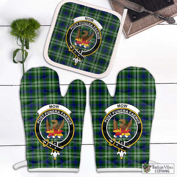 Mow Tartan Combo Oven Mitt & Pot-Holder with Family Crest Combo 2 Oven Mitt & 1 Pot-Holder Black - Tartan Vibes Clothing