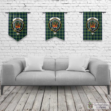 Mow Tartan Gonfalon, Tartan Banner with Family Crest Rectangle - Tartan Vibes Clothing