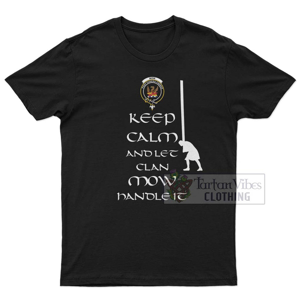 Mow Clan Men's T-Shirt: Keep Calm and Let the Clan Handle It Caber Toss Highland Games Style White - 2D-tartanvibesclothing