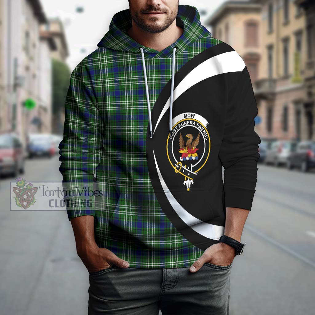 Mow Tartan Hoodie with Family Crest Circle Style Zip Hoodie - Tartan Vibes Clothing