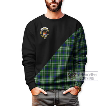 Mow Tartan Sweatshirt with Family Crest and Military Logo Style Unisex - Tartan Vibes Clothing