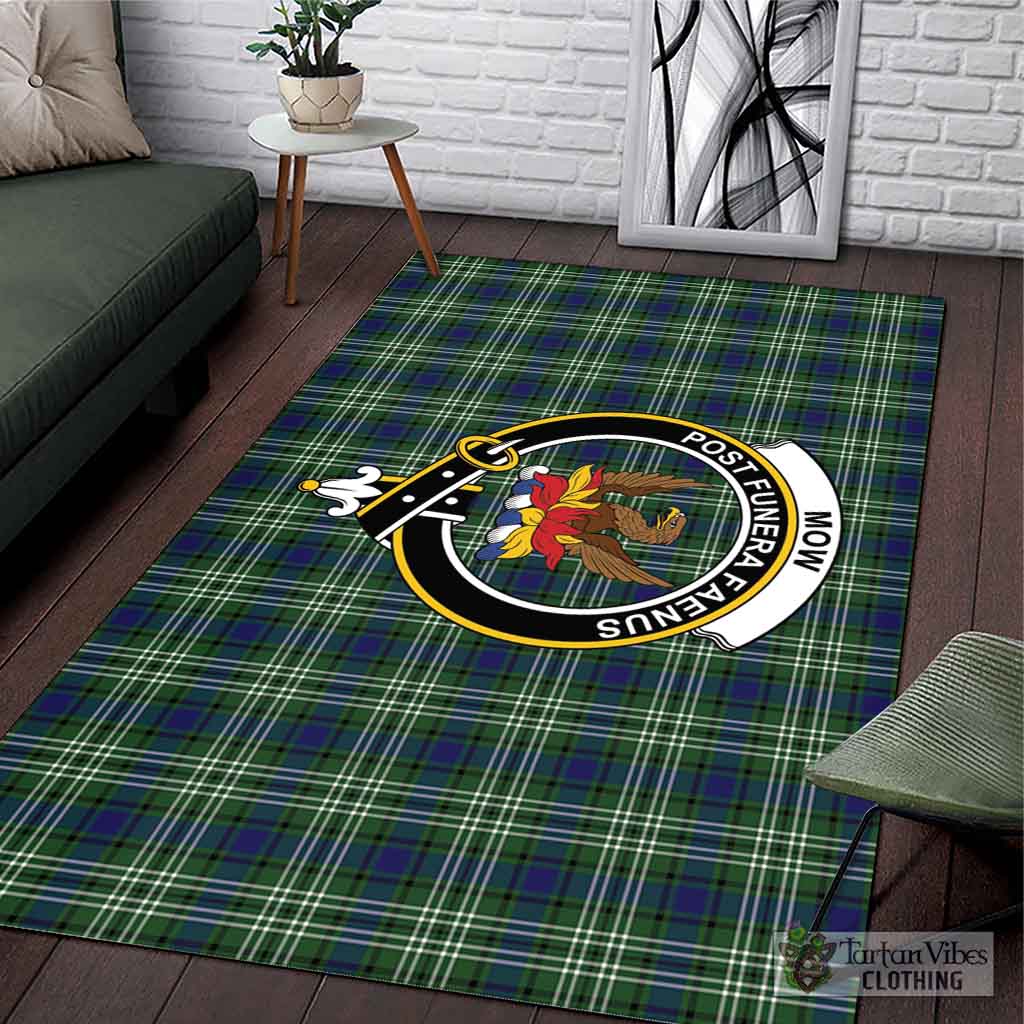 Mow Tartan Area Rug with Family Crest L 59*86 inch (150x220 cm) - Tartan Vibes Clothing