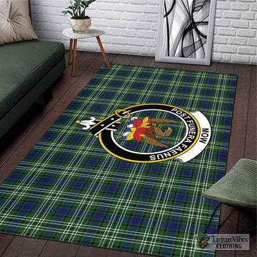 Mow Tartan Area Rug with Family Crest L 59*86 inch (150x220 cm) - Tartan Vibes Clothing