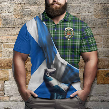 Mow Tartan Polo Shirt with Family Crest Scotland Patriotic Style Kid - Tartan Vibes Clothing