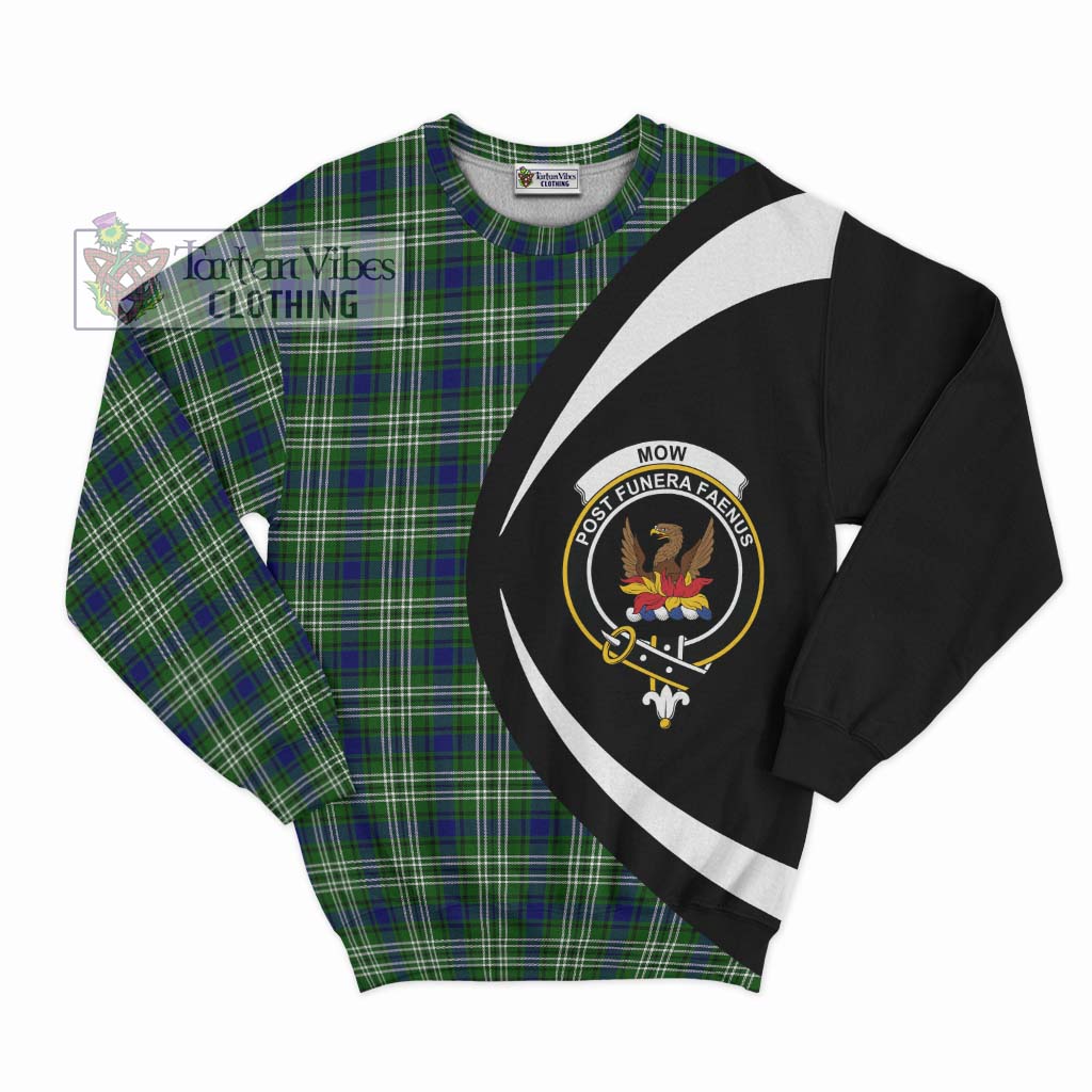 Mow Tartan Sweatshirt with Family Crest Circle Style Unisex - Tartan Vibes Clothing