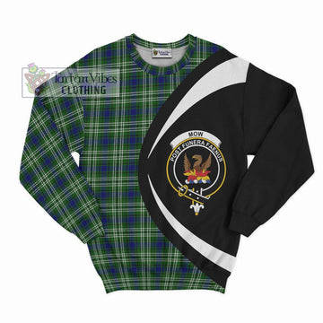 Mow Tartan Sweatshirt with Family Crest Circle Style Unisex - Tartan Vibes Clothing