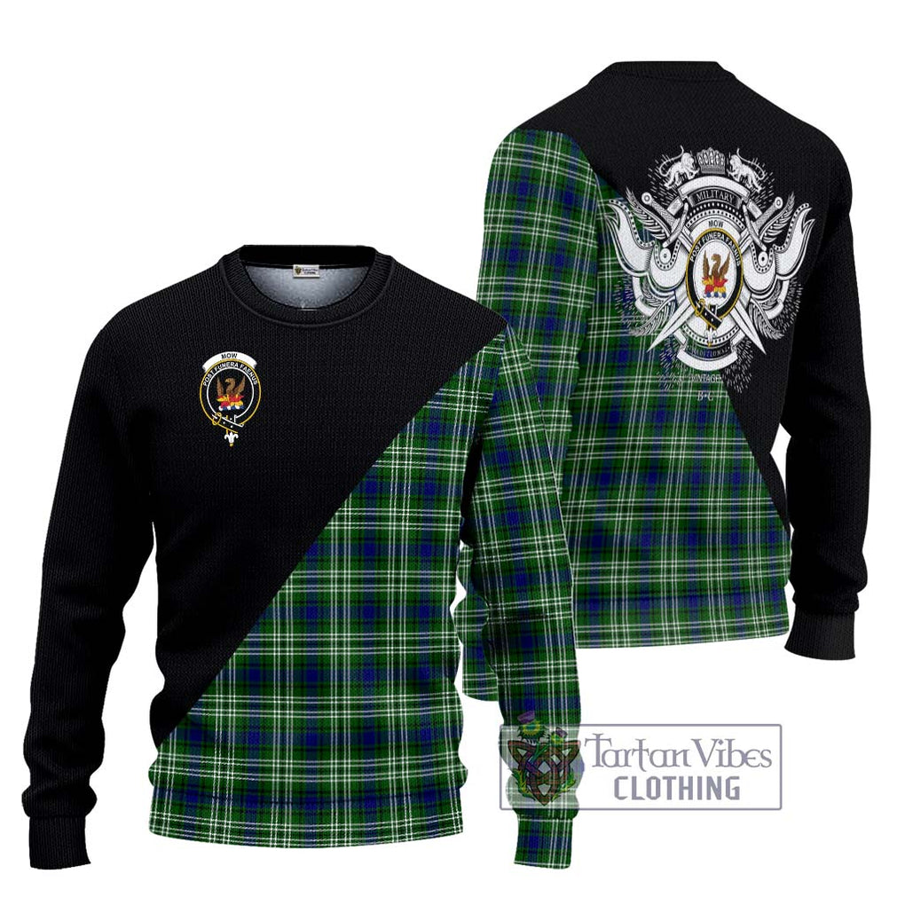 Mow Tartan Ugly Sweater with Family Crest and Military Logo Style Unisex - Tartan Vibes Clothing