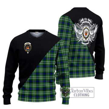 Mow Tartan Ugly Sweater with Family Crest and Military Logo Style Unisex - Tartan Vibes Clothing
