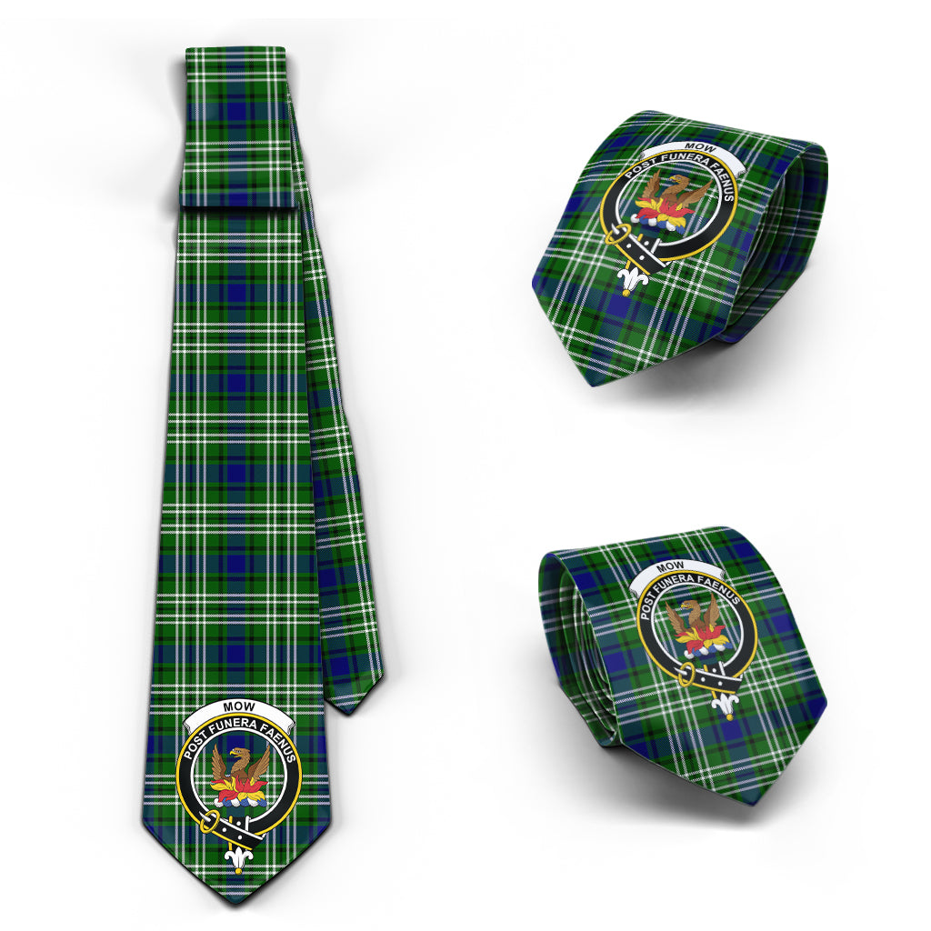Mow Tartan Classic Necktie with Family Crest Necktie One Size - Tartan Vibes Clothing