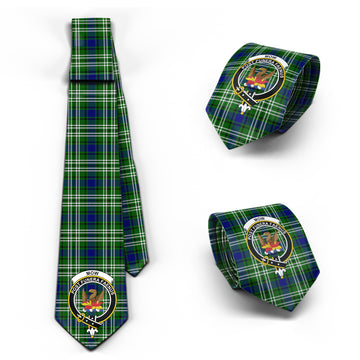Mow Tartan Classic Necktie with Family Crest