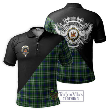 Mow Tartan Polo Shirt with Family Crest and Military Logo Style Kid - Tartan Vibes Clothing