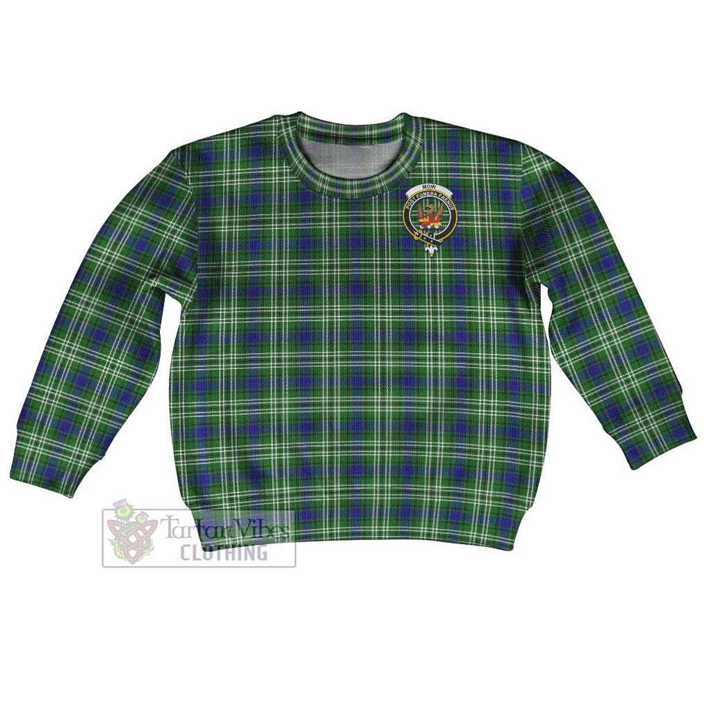 Mow Tartan Kid Ugly Sweater with Family Crest Kid - Tartan Vibes Clothing
