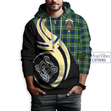 Mow Tartan Hoodie with Family Crest and Celtic Symbol Style Zip Hoodie - Tartan Vibes Clothing