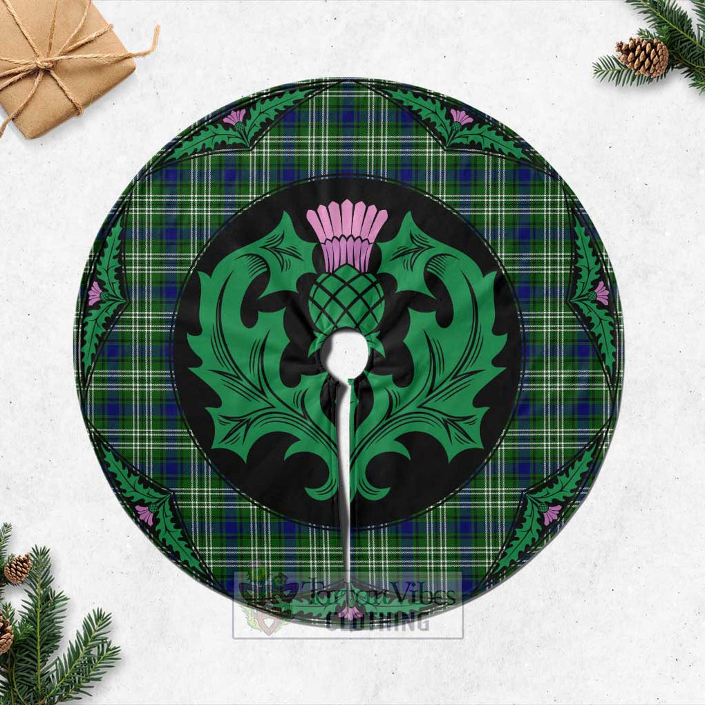 Mow Tartan Christmas Tree Skirt Scottish Thistle Style Casual Tree Skirts - Tartan Vibes Clothing