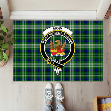 Mow Tartan Rubber Doormat with Family Crest