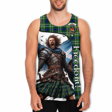 Tartan Vibes Clothing Mow Crest Tartan Men's Tank Top Inspired by the Freedom of Scottish Warrior