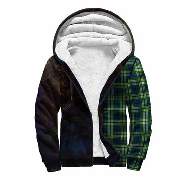 Mow Tartan Family Crest Sherpa Hoodie Alba Gu Brath Be Brave Lion Ancient Style Unisex S - Tartan Vibes Clothing