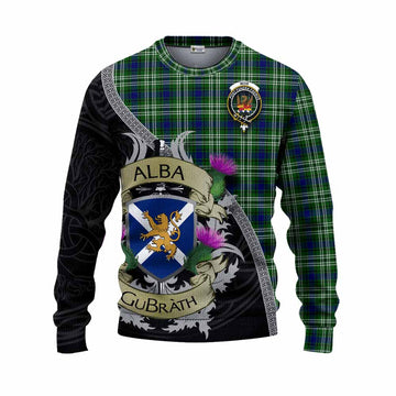 Mow Tartan Family Crest Knitted Sweater Lion Rampant Royal Thistle Shield Celtic Inspired Unisex - Tartan Vibes Clothing