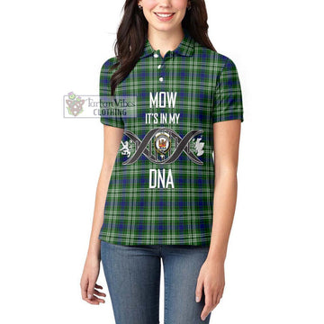 Mow Tartan Women's Polo Shirt with Family Crest DNA In Me Style Women - Tartan Vibes Clothing