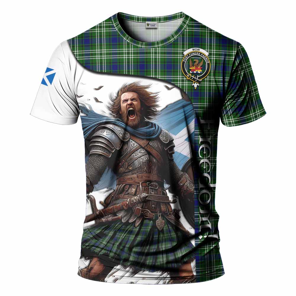 Mow Crest Tartan T-Shirt Inspired by the Freedom of Scottish Warrior