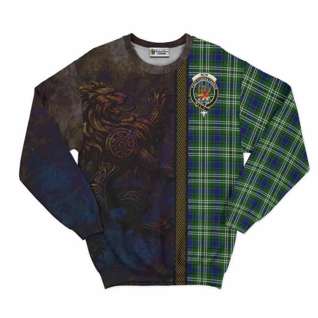 Mow Tartan Family Crest Sweatshirt Alba Gu Brath Be Brave Lion Ancient Style Unisex - Tartan Vibes Clothing