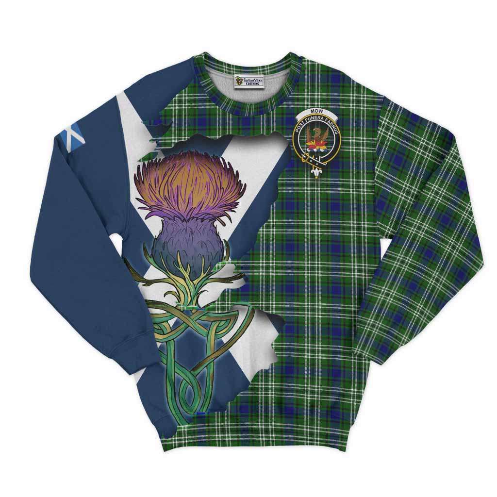 Mow Tartan Family Crest Sweatshirt Scottish Thistle Celtic Inspired Unisex - Tartan Vibes Clothing